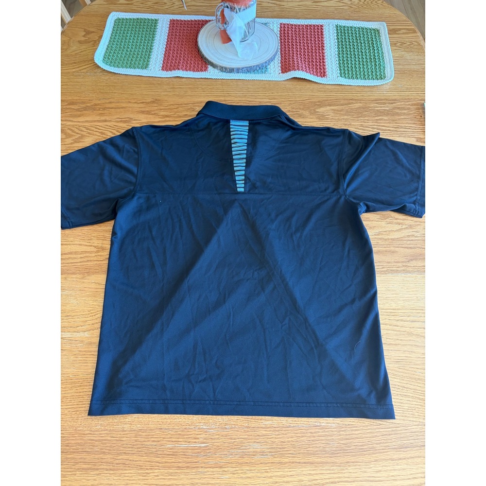 Bolle Golf Tech Mens Large Navy Blue Quarter Zip Short Sleeve Performance Polo